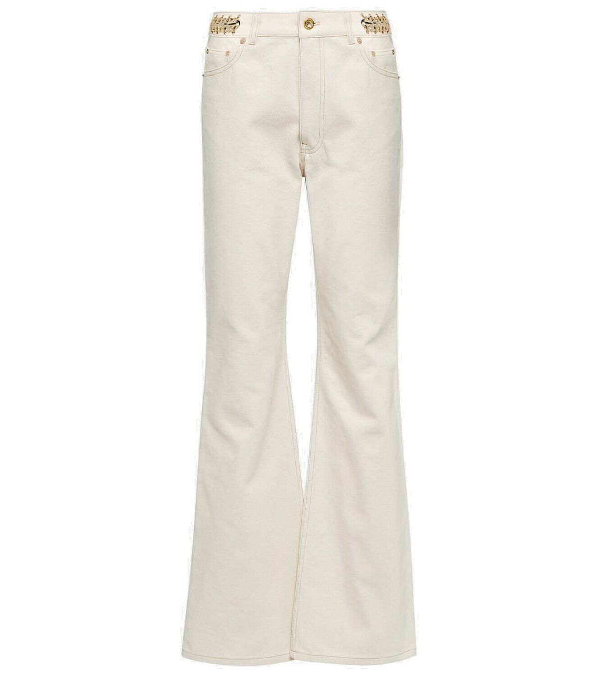 Paco Rabanne Embellished high-rise flared jeans Paco Rabanne