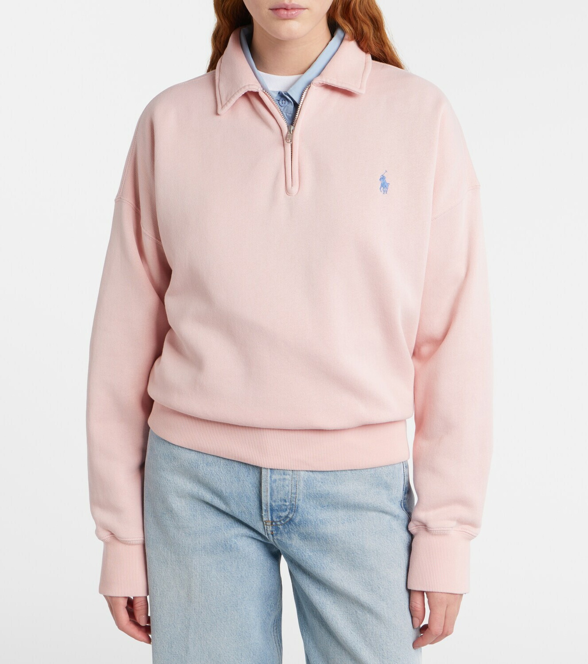 Polo Ralph Lauren Cotton-blend fleece half-zip sweatshirt