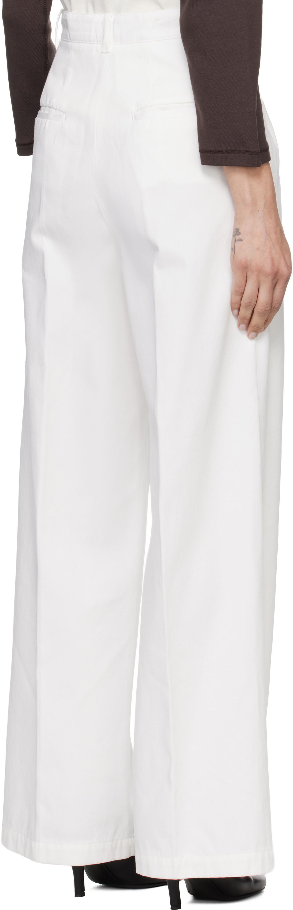 A.P.C. White Ginny Trousers