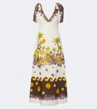 Alémais Island Cove linen midi dress