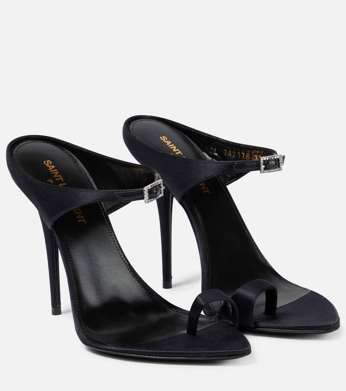 サンダル・ミュール SAINT LAURENT SATIN HEEL MULES Clou Mule Sandal | SAINT LAURENT | elysewalker
