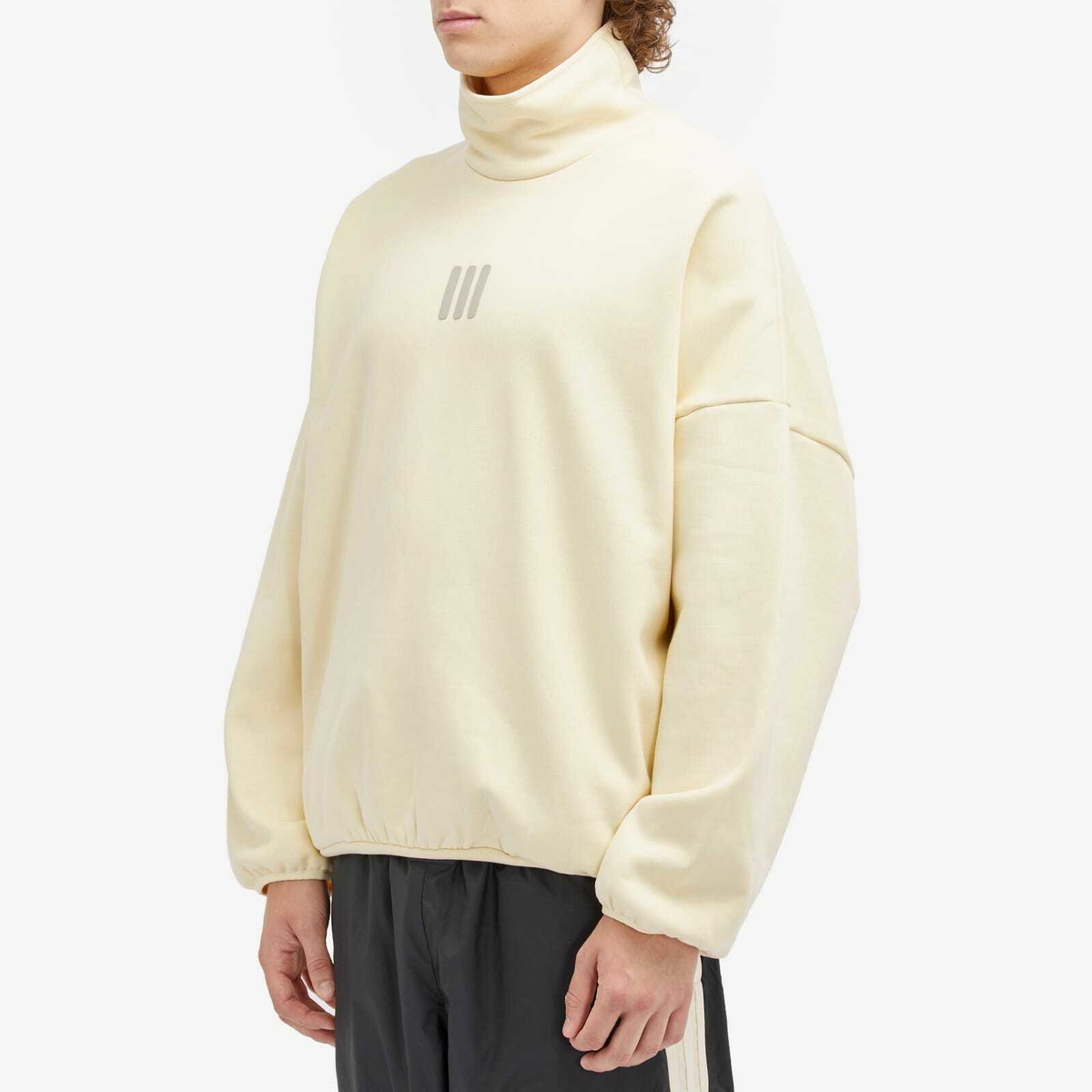 Adidas x FOG Men's Adidas x Fear Of God Athletics Fleece Mock Sweatshirt in Pale Yellow