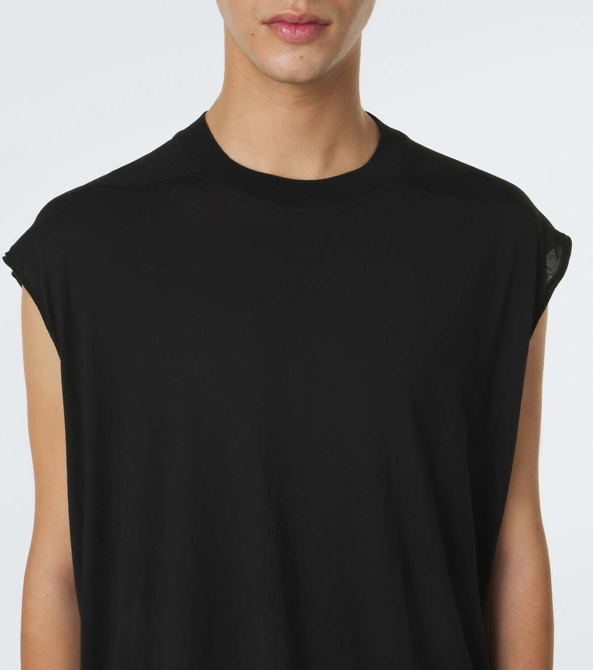 Rick Owens Dylan cotton gauze jersey top