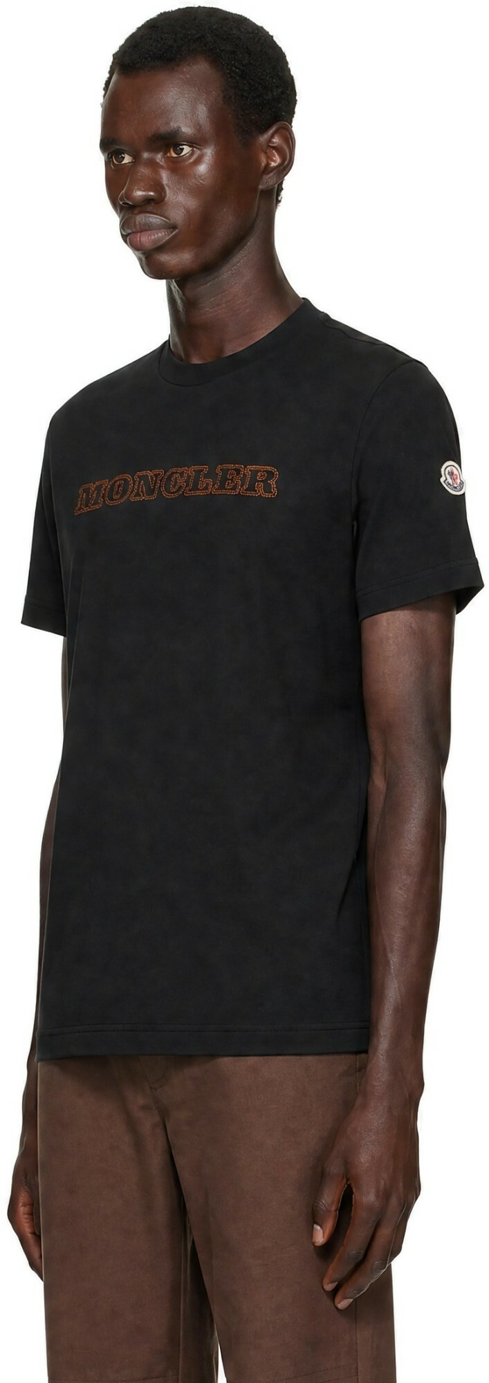 Moncler Black Logo Cotton Jersey T-shirt