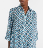 Max Mara Steppa printed cotton and silk midi dress