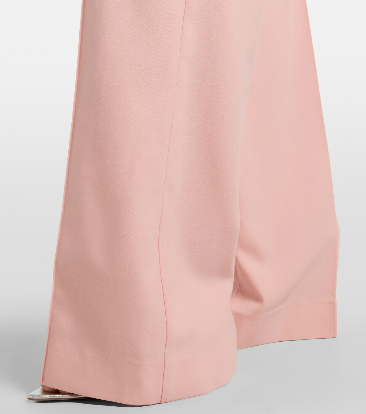 Costarellos Pleated wool-blend wide-leg pants