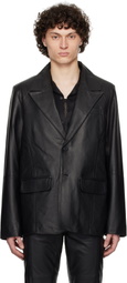 Deadwood Black Stanley Leather Blazer