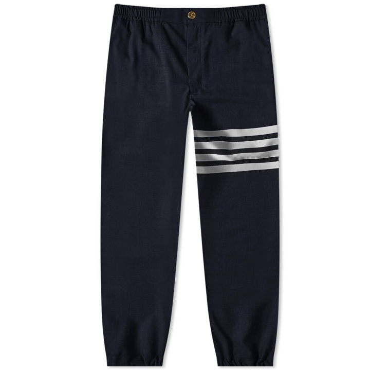 Photo: Thom Browne Men's 4 Bar Track Trouser in Navy