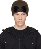 C.P. Company Khaki Cotton Goggle Beanie