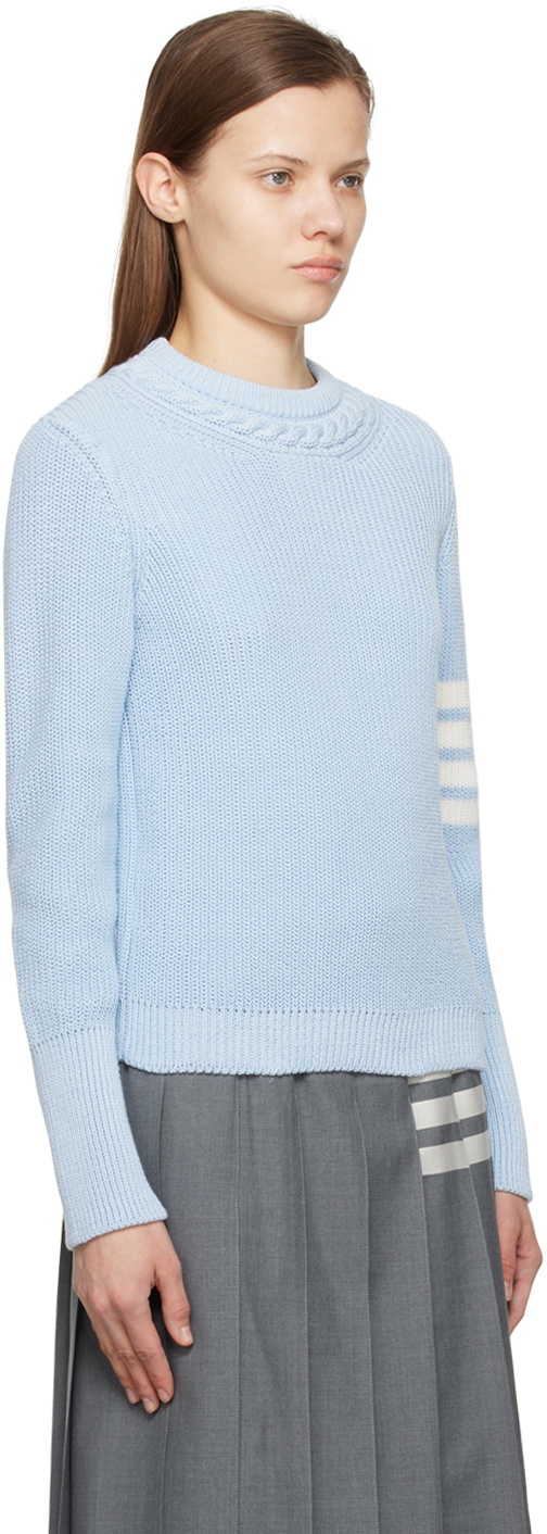 Thom Browne Blue 4-Bar Sweater Thom Browne