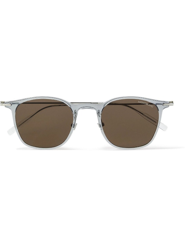 Photo: Montblanc - Round-Frame Acetate and Silver-Tone Sunglasses