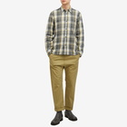 Officine Generale Men's Officine Générale Ahmad Indian Twill Check Shirt in Olive/Ecru/Mustard