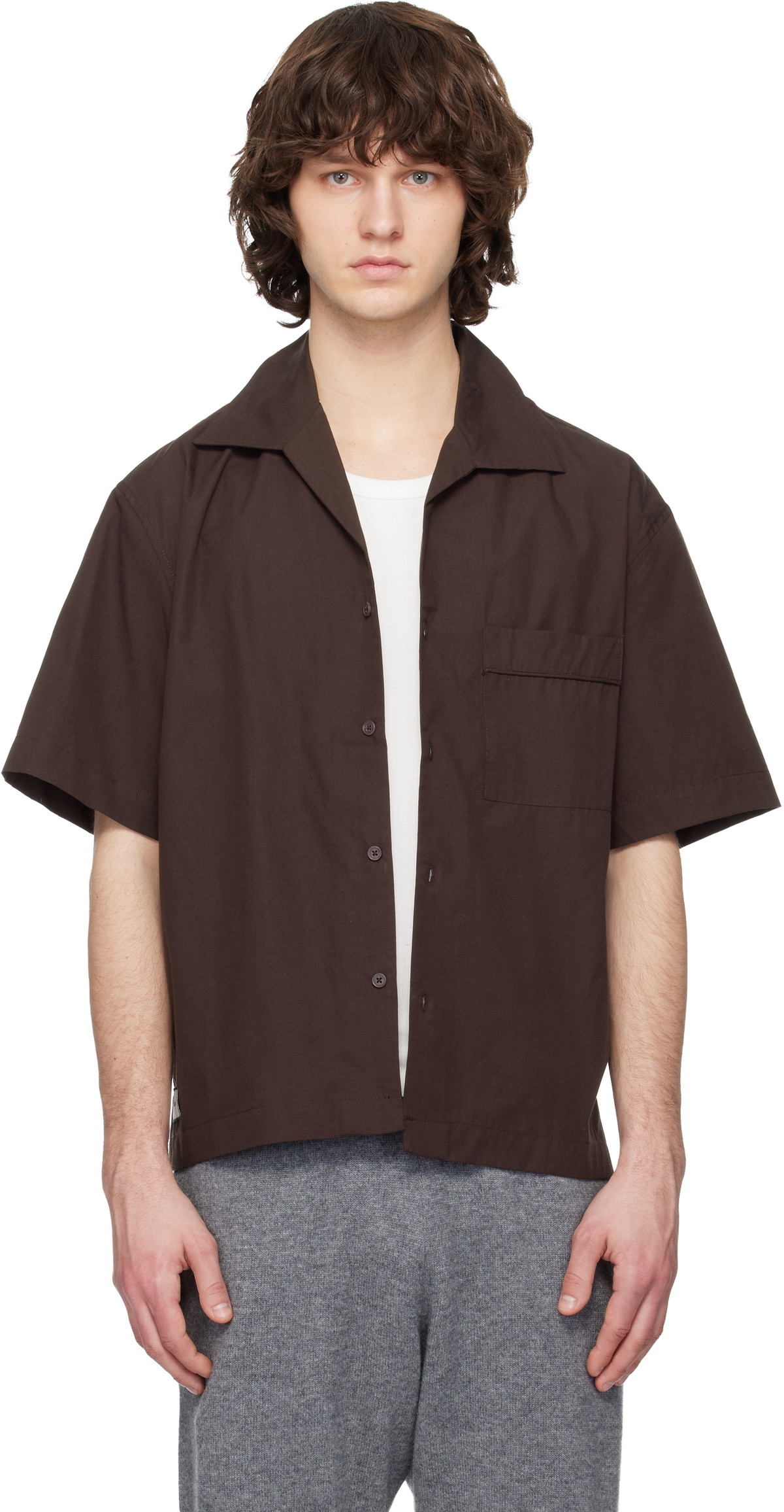 Entire Studios Brown Pajama Shirt