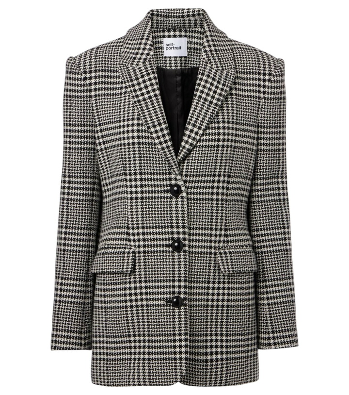Photo: Self-Portrait Hundstooth oversized blazer