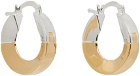Bottega Veneta Gold & Silver Hoop Earrings