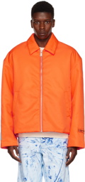 Heron Preston Orange Security Uniform Tape Jacket