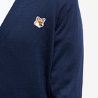 Maison Kitsuné Men's Fox Head Patch Classic Cardigan in Navy