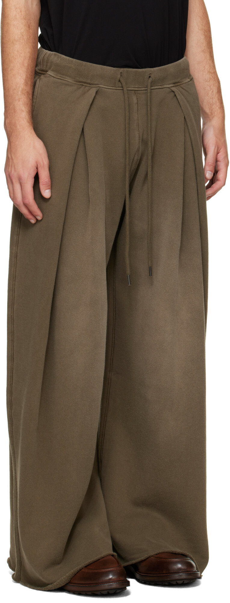 R13 Khaki Foldover Sweatpants