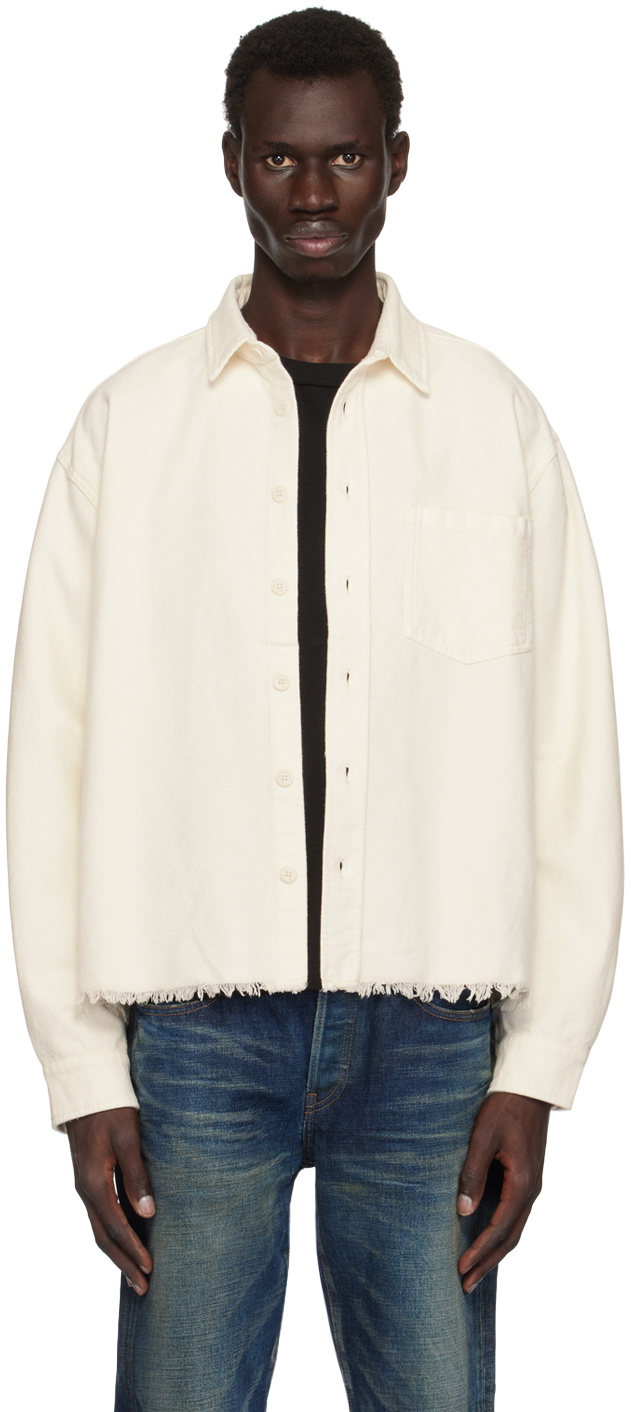 John Elliott Off-White Solid Hemi Oversized Shirt