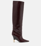 Khaite Bella 100 leather knee-high boots