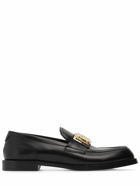 DOLCE & GABBANA - Plaqued Leather Loafers