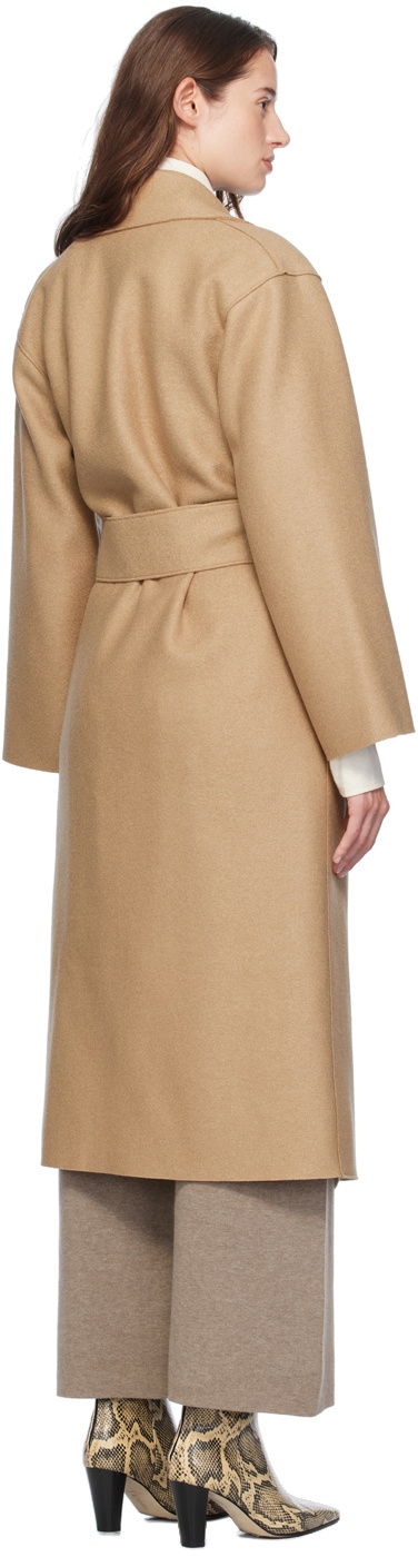 Harris Wharf London Beige Belted Clutch Coat
