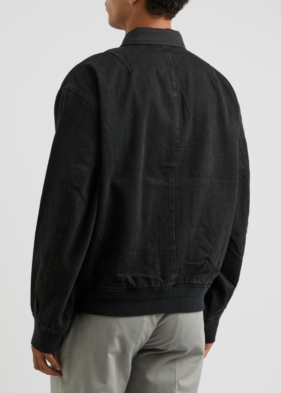 Rag & Bone Dorset Denim Bomber Jacket Black Rag and Bone