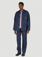 Embroidered Workwear Jacket in Blue