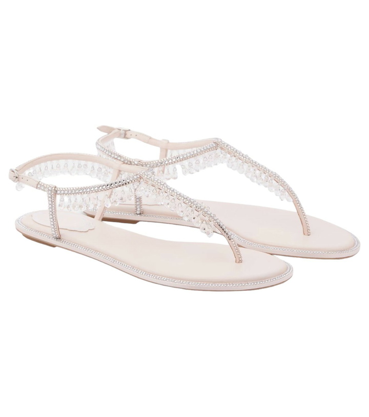 Photo: Rene Caovilla Chandelier embellished thong sandals