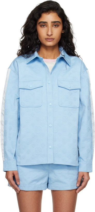 Photo: Casablanca Blue Monogram Oversized Shirt