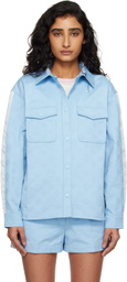 Casablanca Blue Monogram Oversized Shirt