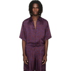 Dries Van Noten Red & Purple Button-Down Shirt