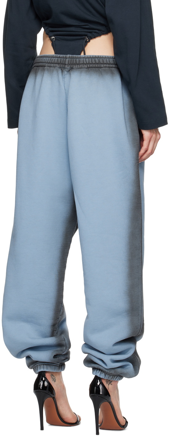 Y/Project Blue Pinched Logo Sweatpants