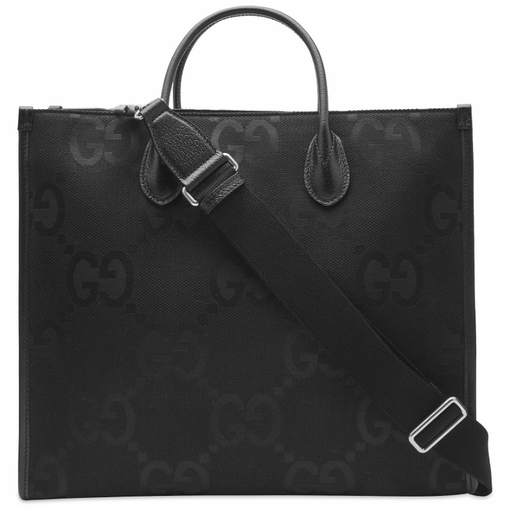 Photo: Gucci Men's Jumbo GG Canvas Tote Bag in Black