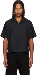 132 5. ISSEY MIYAKE Black Flat Shirt