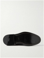 Mr P. - Grosgrain-Trimmed Patent-Leather Derby Shoes - Black