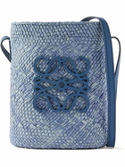 Loewe - Paula's Ibiza Anagram Leather-Trimmed Raffia Bucket Bag