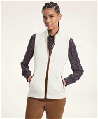 Brooks Brothers Women's Merino Blend Quilted Sweater Vest | White