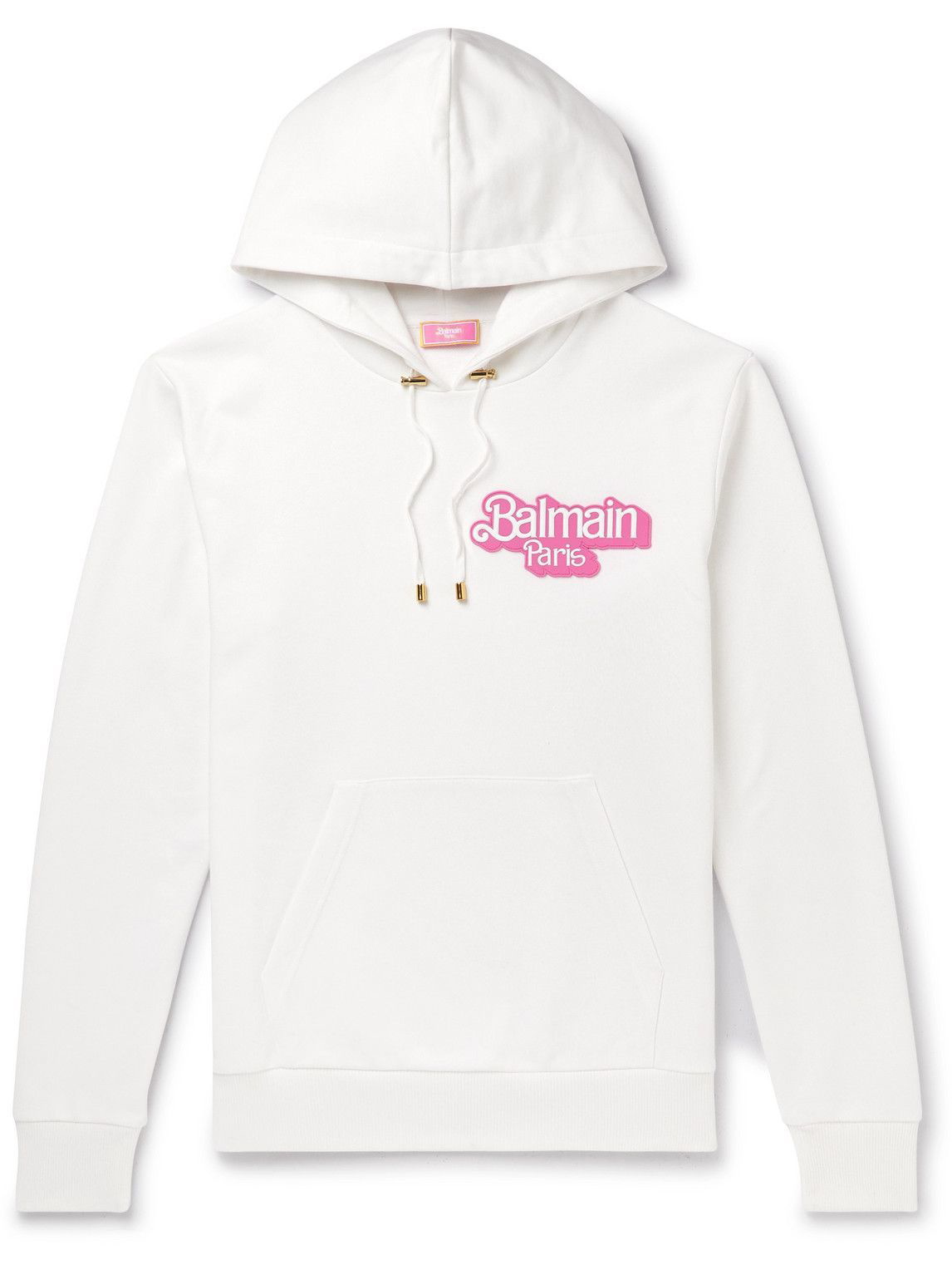 Balmain Kids logo-print hooded jacket - White