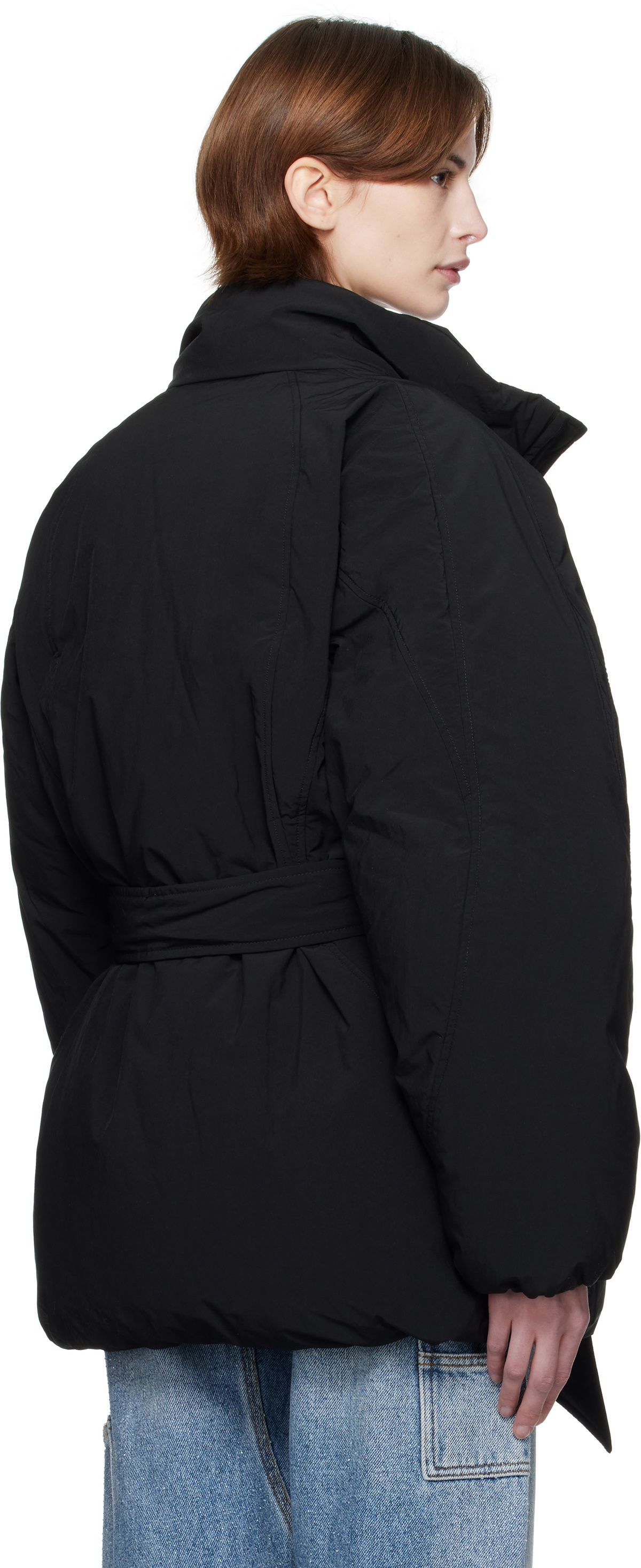 Alexander Wang Black Dome Logo Patch Down Jacket Alexander Wang