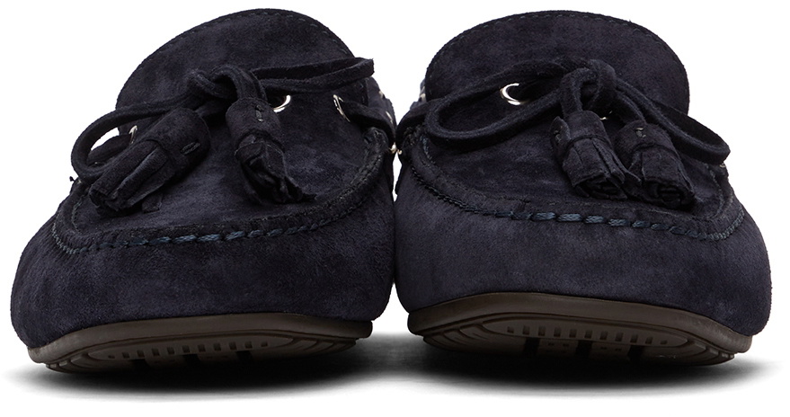 Ralph Lauren Purple Label Navy Harold Tassel Driver Loafers  display picture 1