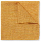 Anderson & Sheppard - Wool and Silk-Blend Pocket Square - Orange