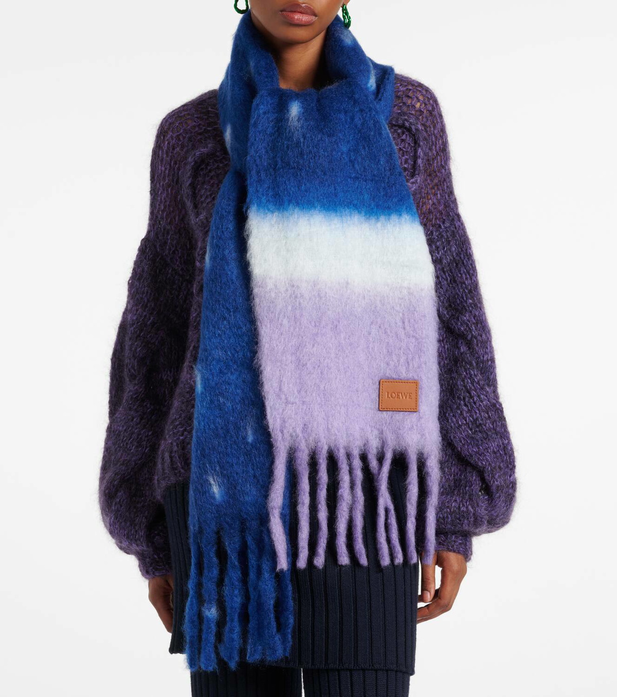 Loewe x Suna Fujita mohair-blend scarf Loewe