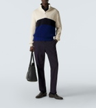 Dunhill Colorblocked cotton and silk sweater