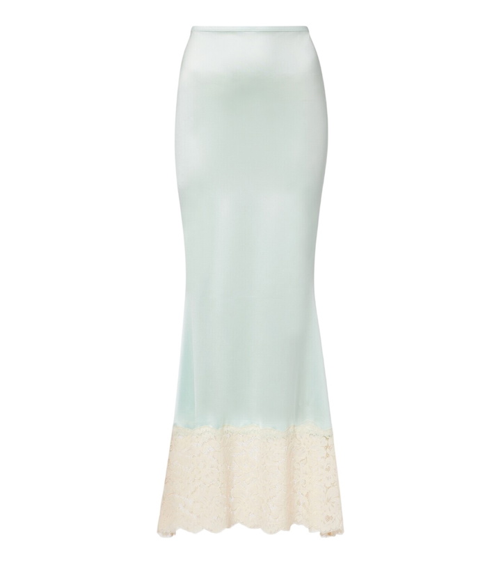 Photo: Montce Natalia lace-trimmed satin slip skirt