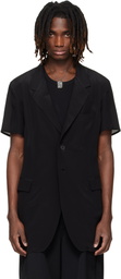 YOHJI YAMAMOTO Black Short Sleeve Blazer