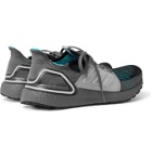 Adidas Sport - UltraBOOST 19 Rubber-Trimmed Primeknit Running Sneakers - Gray