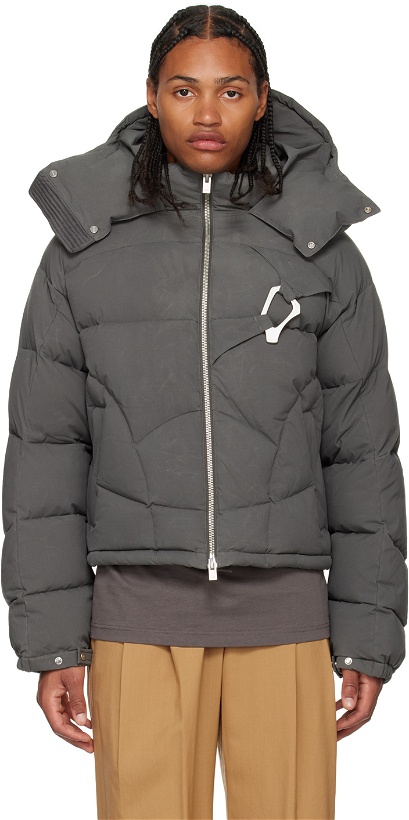 Photo: HELIOT EMIL Gray Abstract Down Jacket