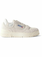 Autry - CLC Mesh-Trimmed Brushed-Suede Sneakers - Neutrals