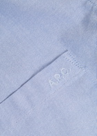 A.P.C. Gary Logo-embroidered Cotton Shirt Light Blue
